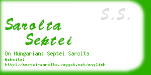 sarolta septei business card